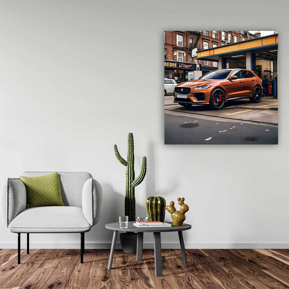 Jaguar F-Pace SVR in Brown at Auto Service - Power Unleashed