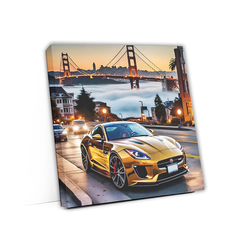 Jaguar F-Type in Gold - San Francisco, CA: Pure Elegance