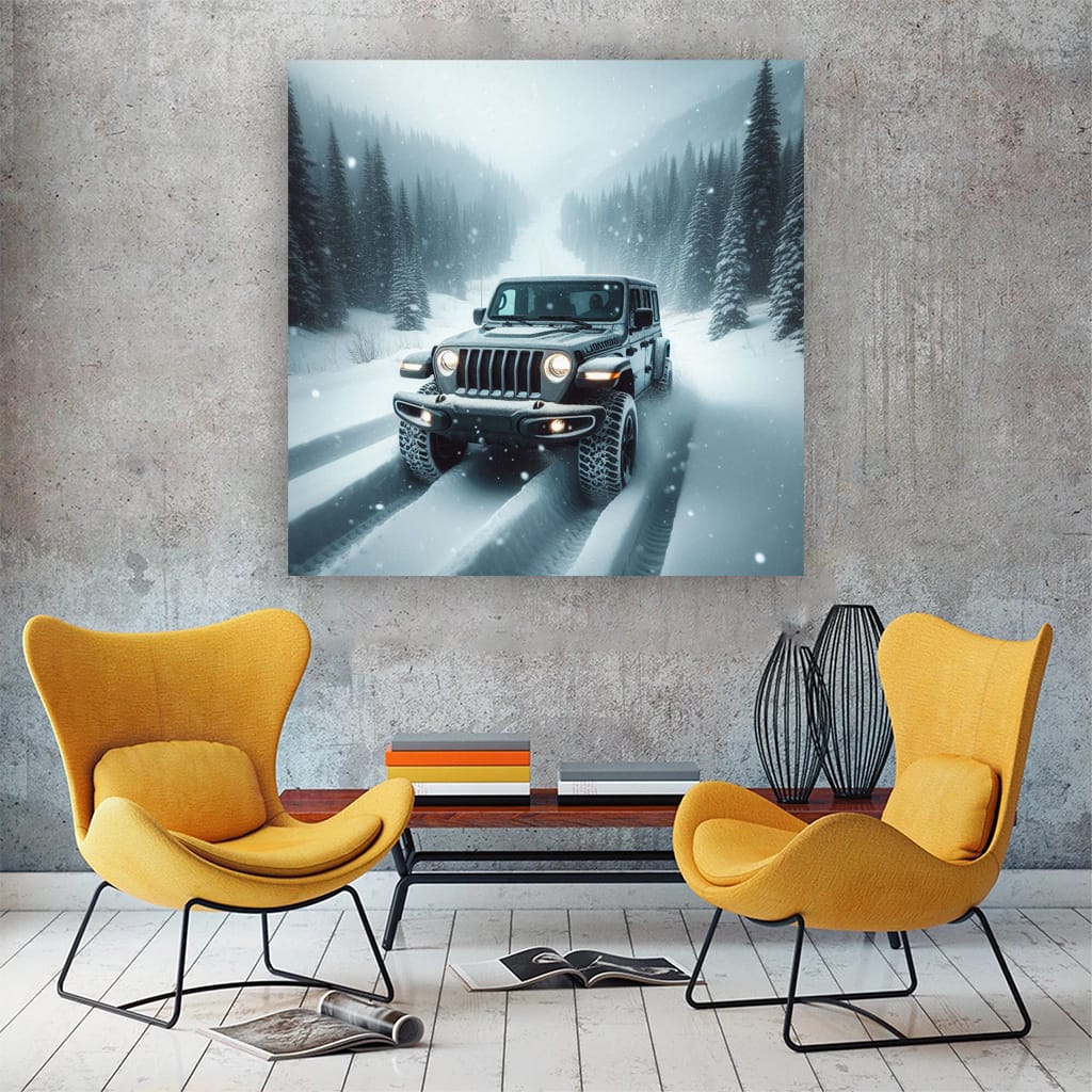 Snow-Covered Jeep Gladiator Adventure - Tough and Reliable