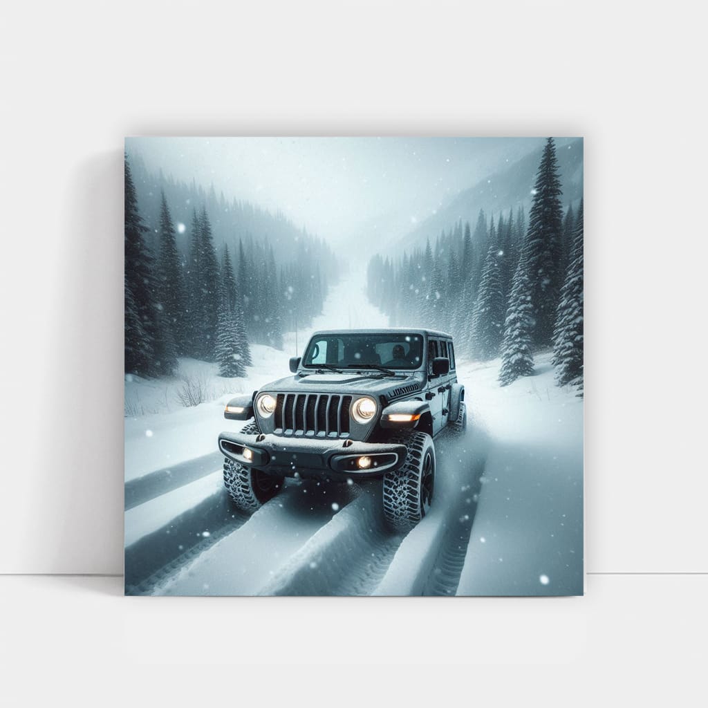Snow-Covered Jeep Gladiator Adventure - Tough and Reliable