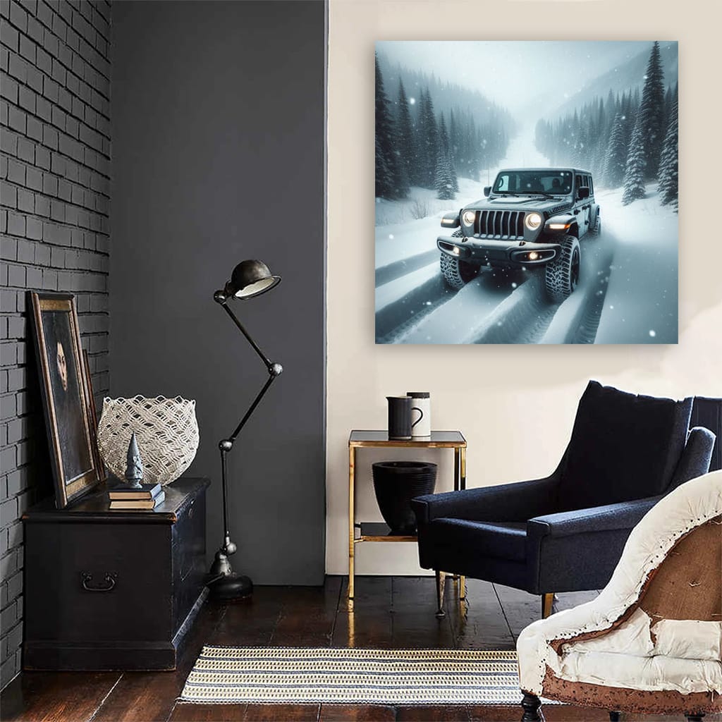 Snow-Covered Jeep Gladiator Adventure - Tough and Reliable