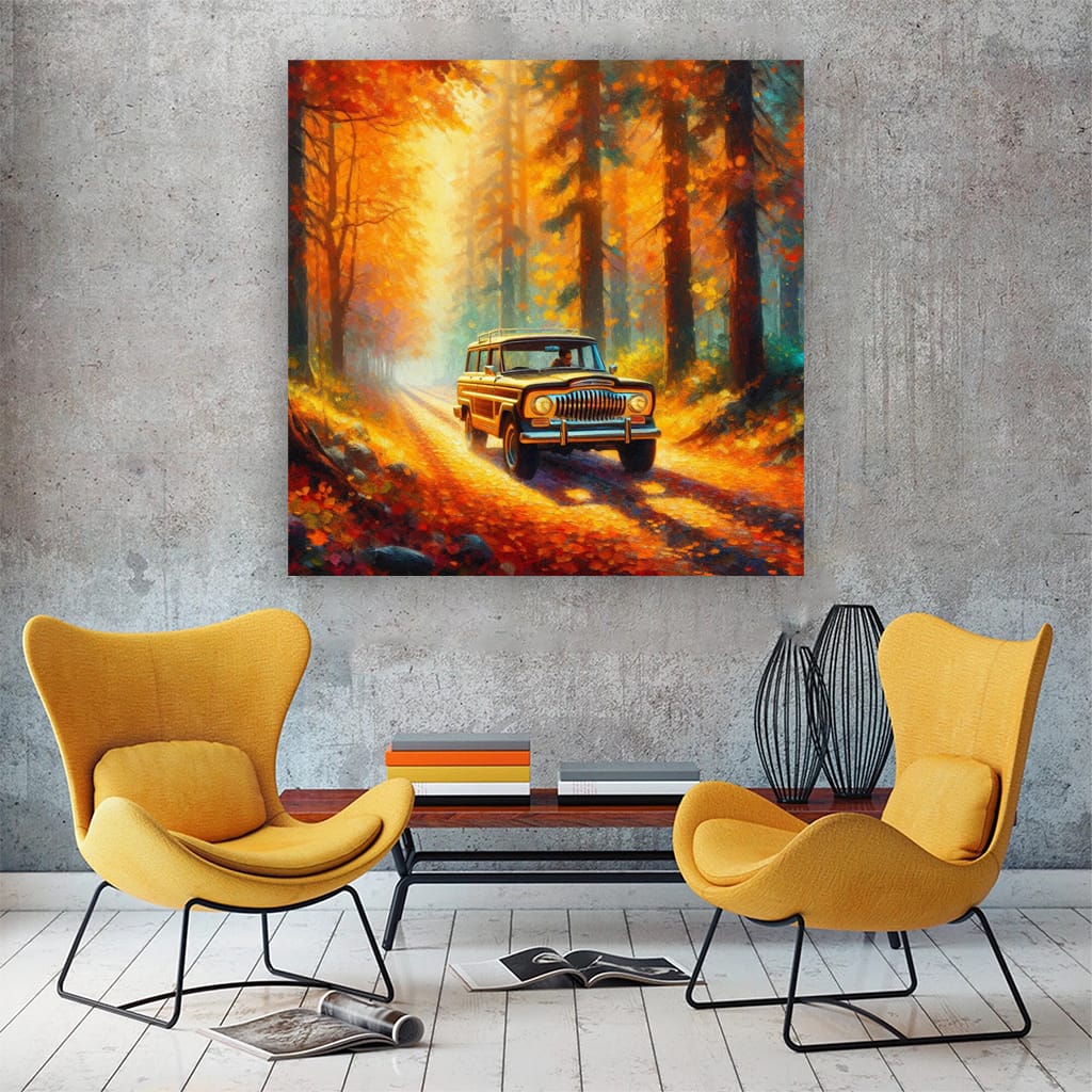 Jeep Wagoneer, Impressionist Style - Rugged Elegance