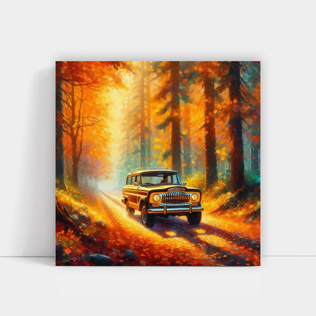 Jeep Wagoneer, Impressionist Style - Rugged Elegance
