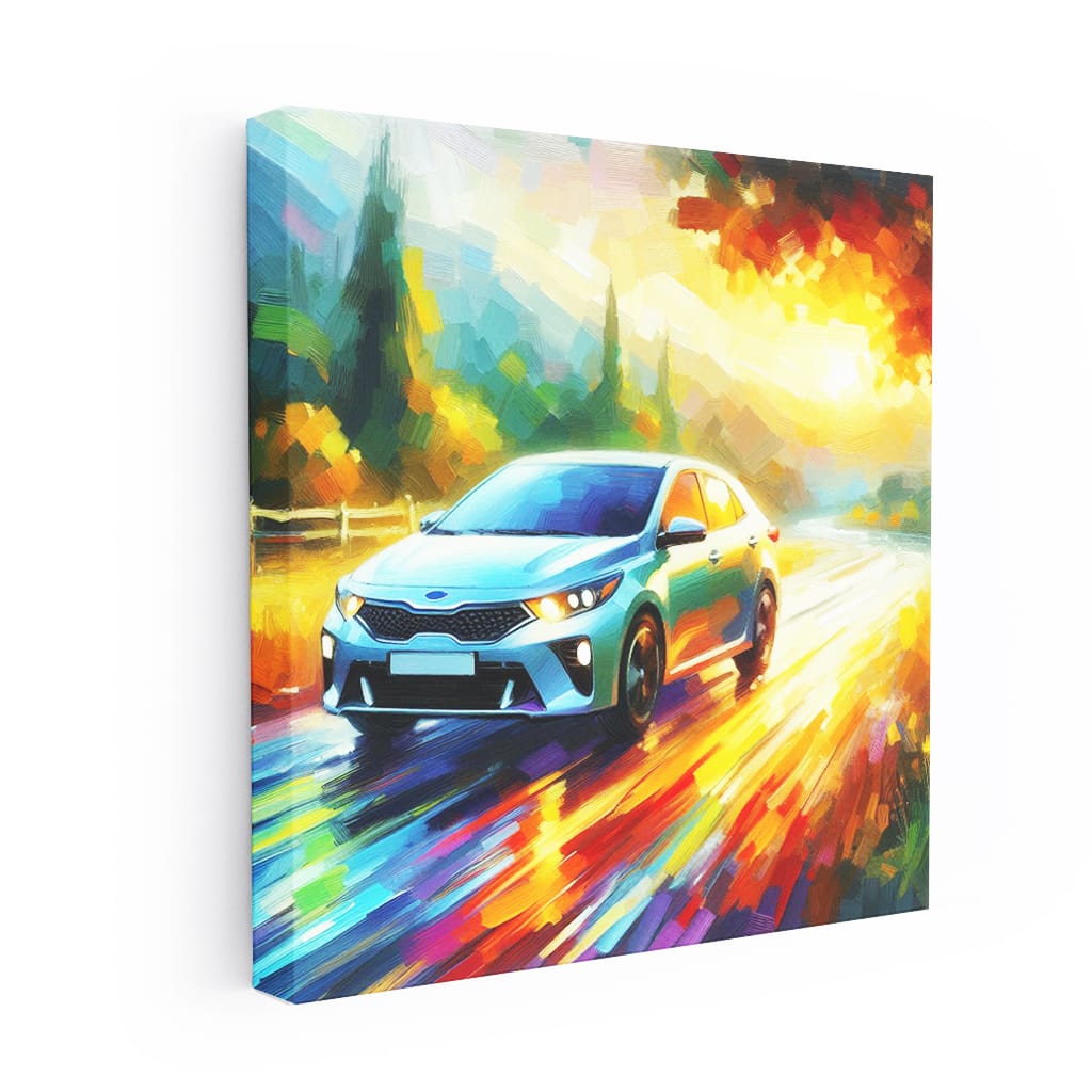 Kia Forte in Impressionist Style - Elegance in Motion