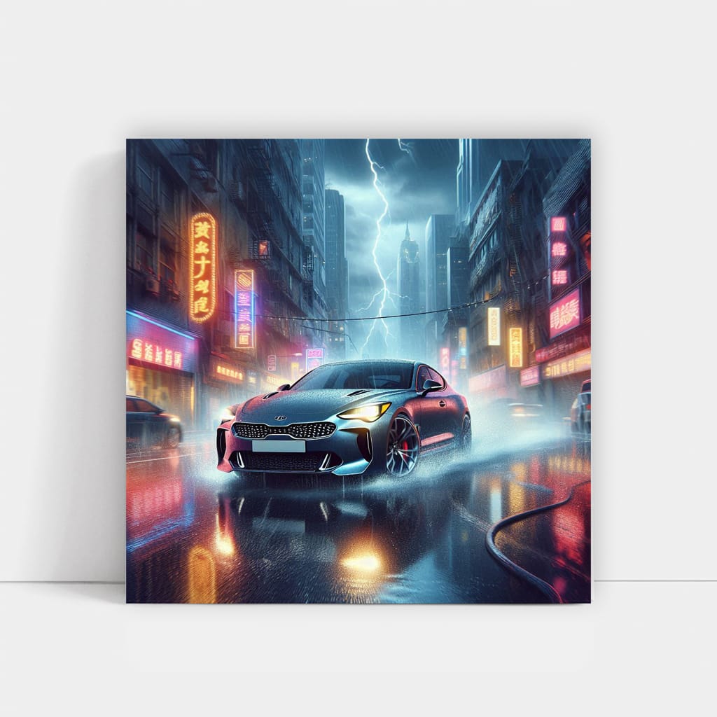 Kia Stinger in Thunderstorm - Power and Elegance Unleashed