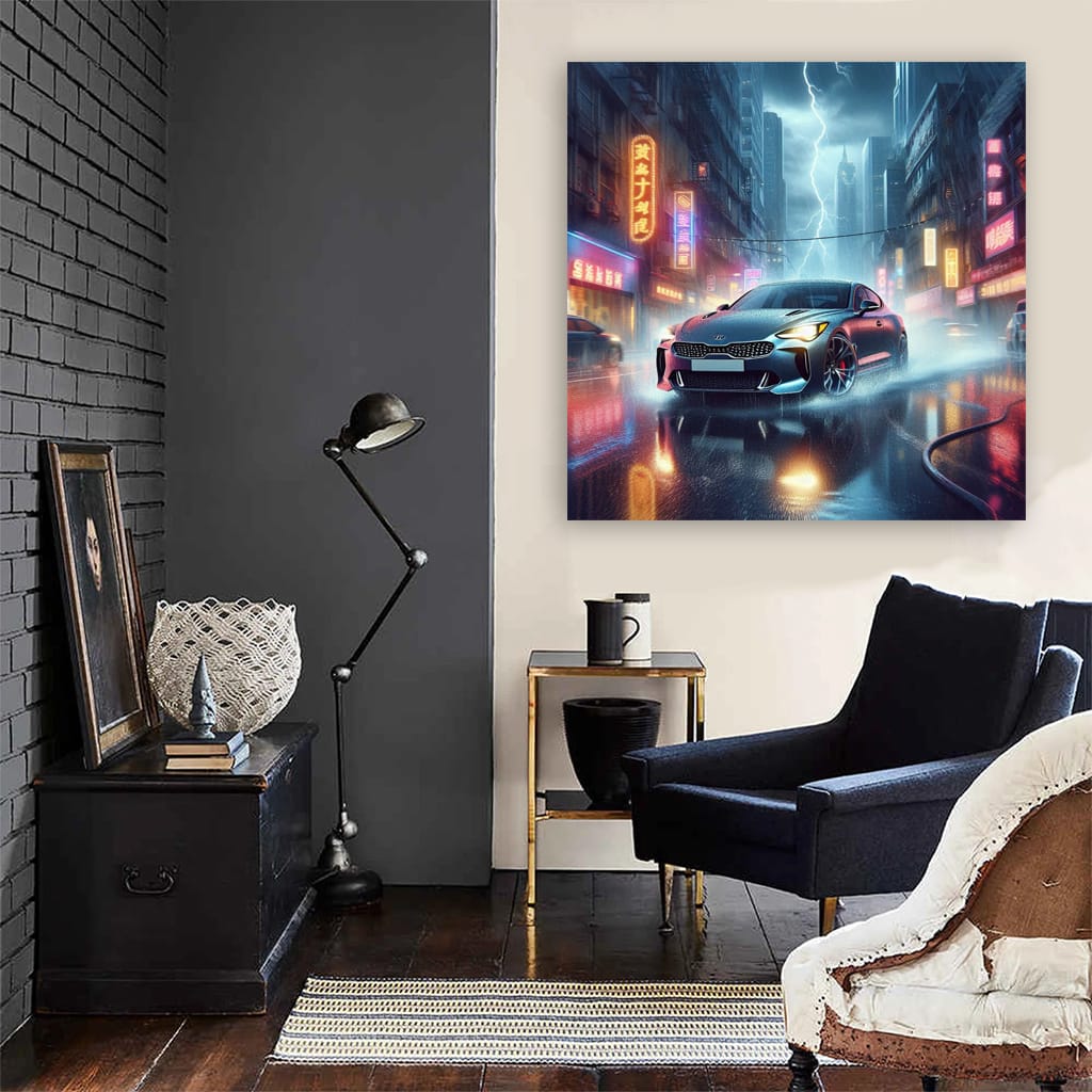 Kia Stinger in Thunderstorm - Power and Elegance Unleashed