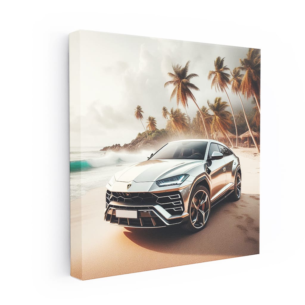Lamborghini Urus Cruising on Beach - Power and Luxury