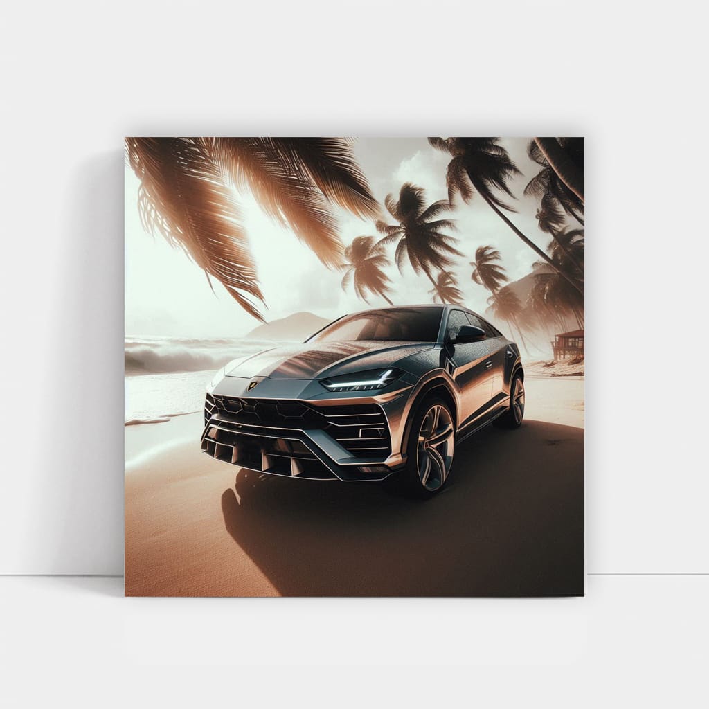 Lamborghini Urus on Sandy Beach: Power Meets Luxury