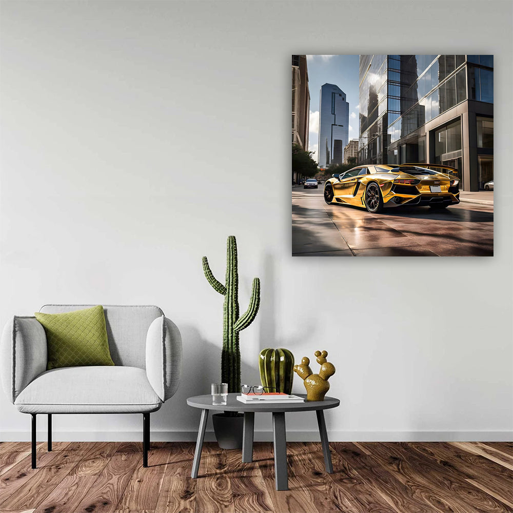 Golden Lamborghini Aventador Shines in Houston, TX - Pure Luxury