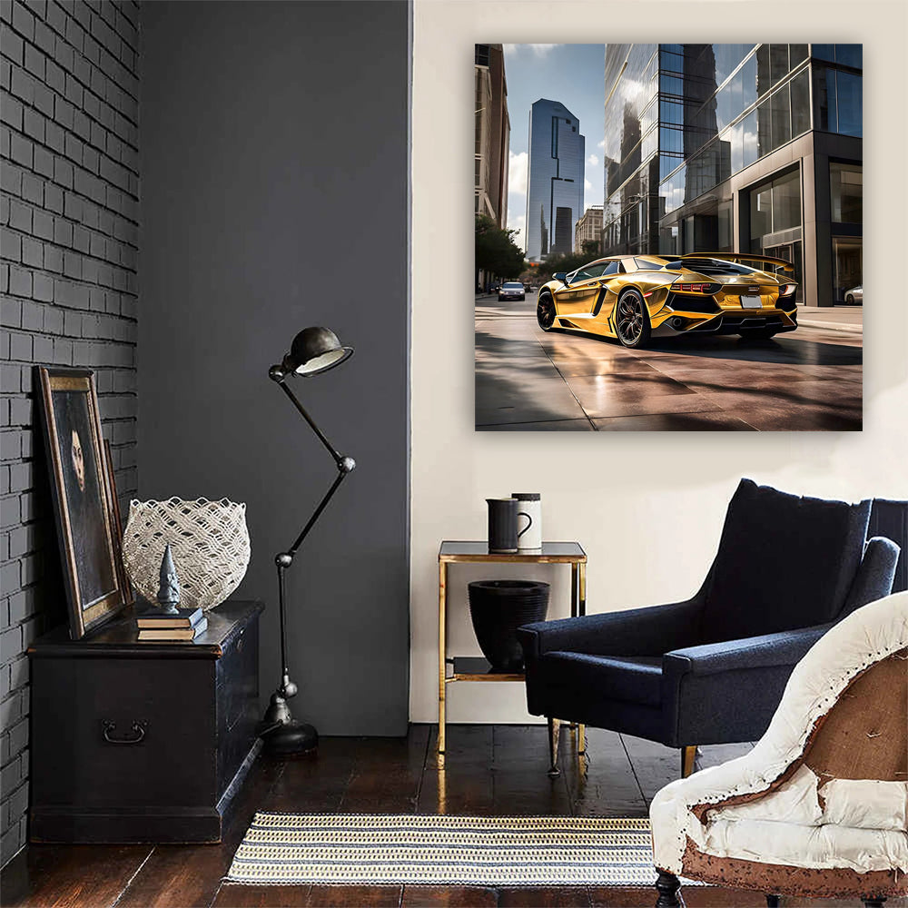 Golden Lamborghini Aventador Shines in Houston, TX - Pure Luxury