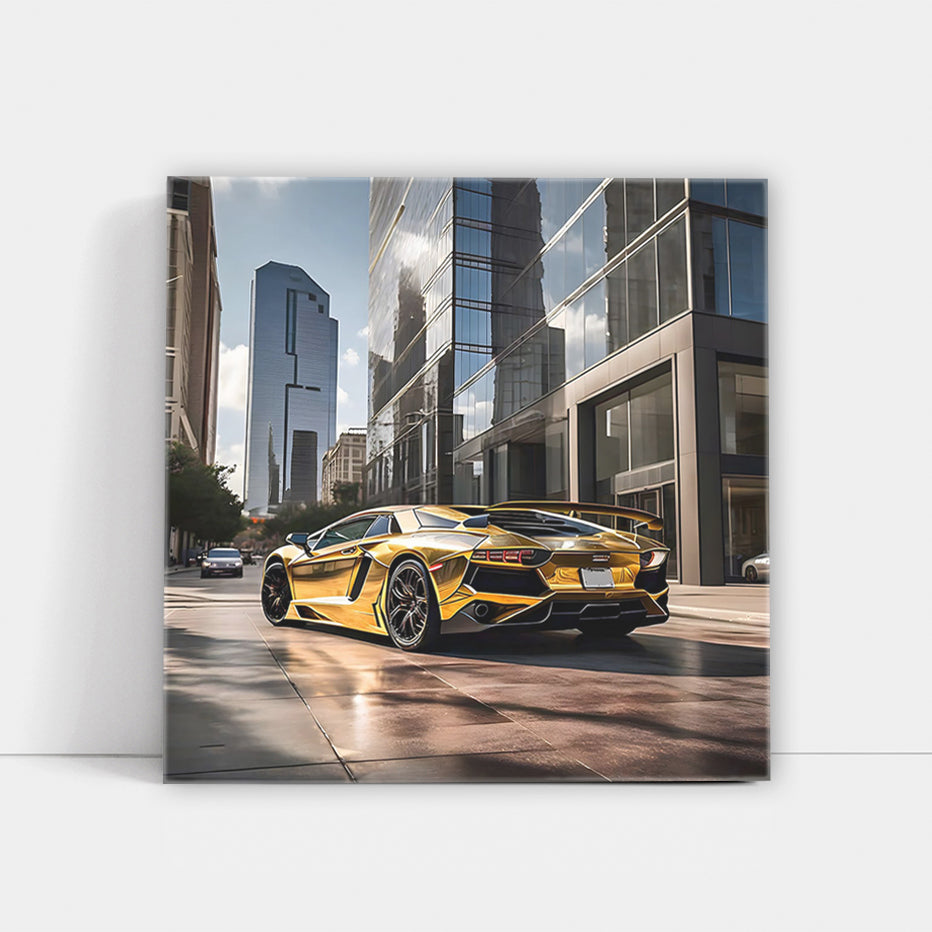 Golden Lamborghini Aventador Shines in Houston, TX - Pure Luxury
