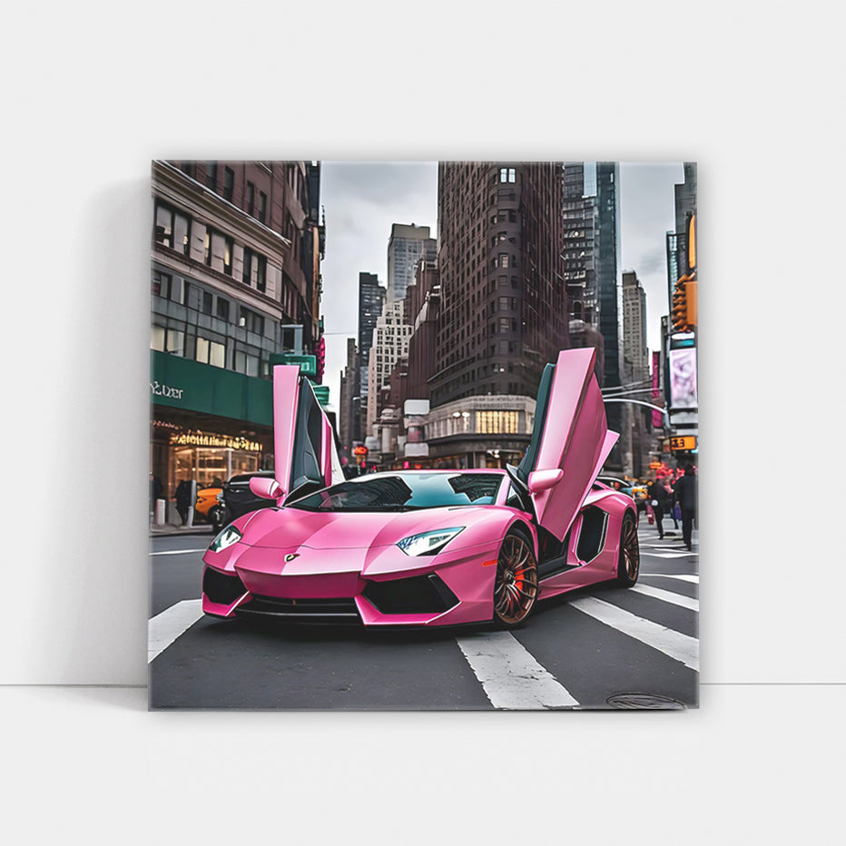 Pink Lamborghini Aventador in New York - Bold Elegance