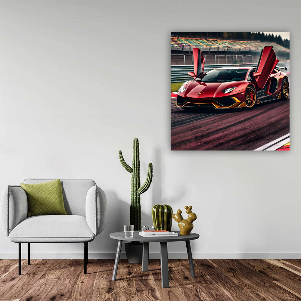 Burgundy Lamborghini Huracan Drifting - Unleash Beast