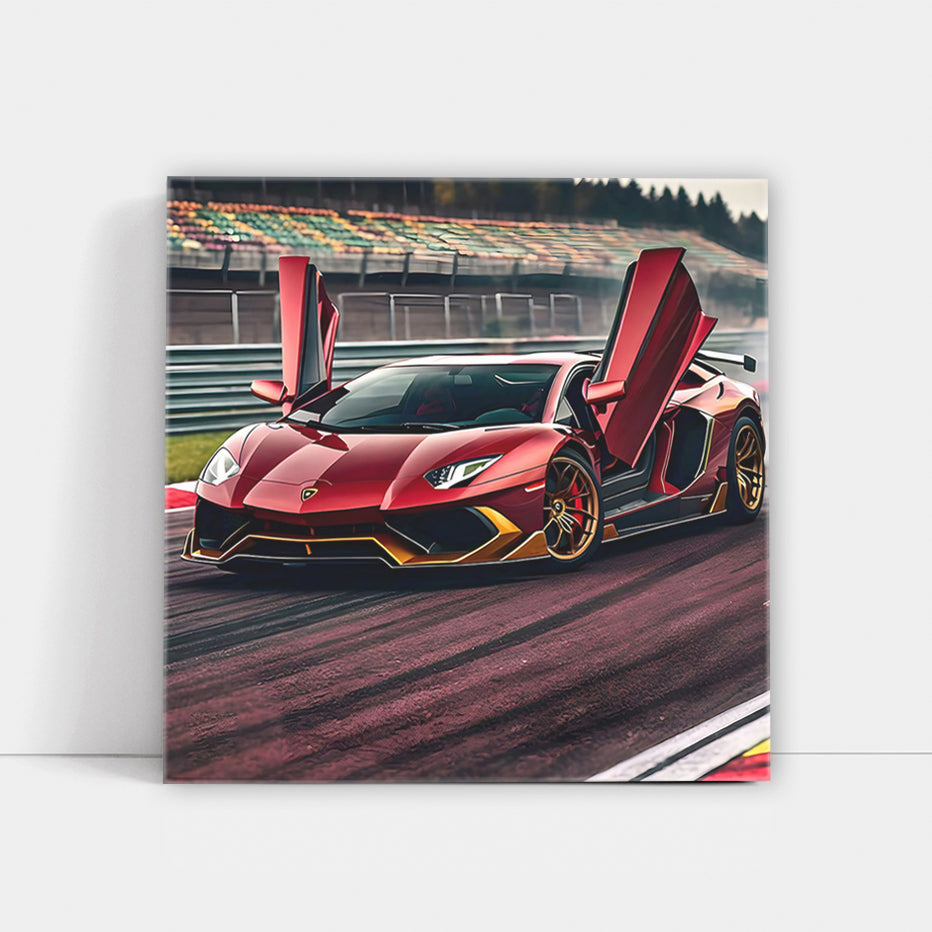 Burgundy Lamborghini Huracan Drifting - Unleash Beast