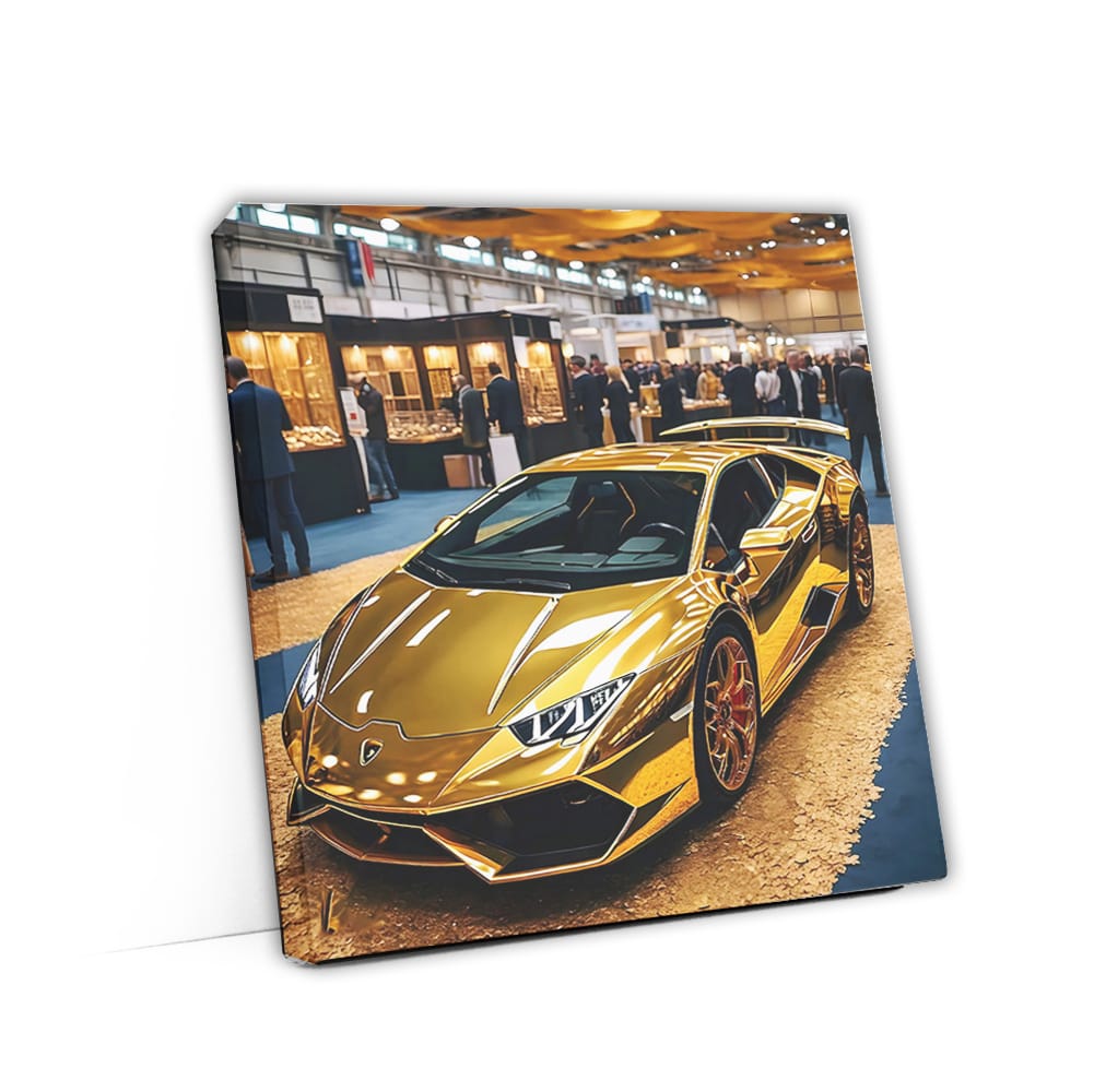 Lamborghini Huracan in Gold at Fair - Pure Elegance and Power