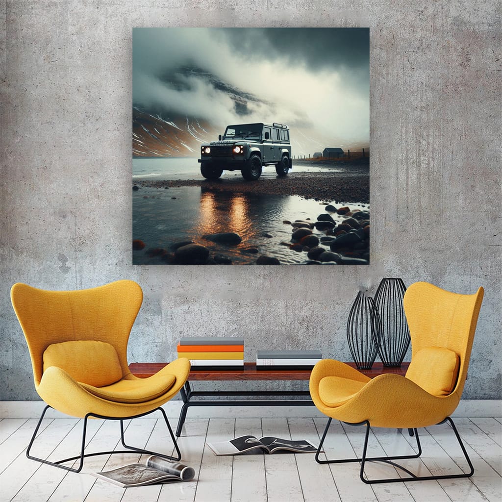 Land Rover Defender in Overcast Skies - Rugged Adventure Awaits