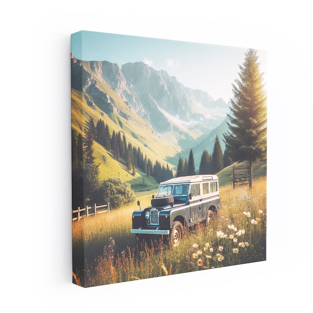 Classic Land Rover in Retro Valley - Timeless Adventure