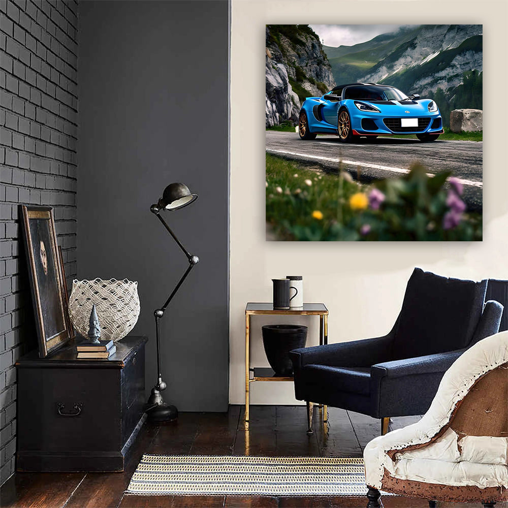 Blue Lotus Elise Roars Through Majestic Mountain Roads