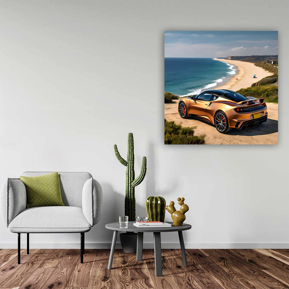 Lotus Evora in Brown on Beach - Elegance Meets Power