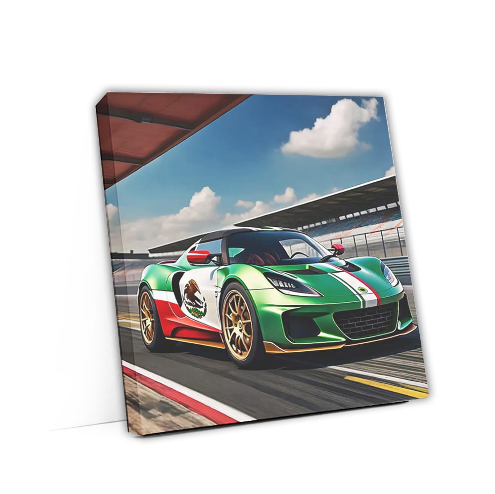 Mexican Flag-Adorned Green Lotus Exige - Speed and Style