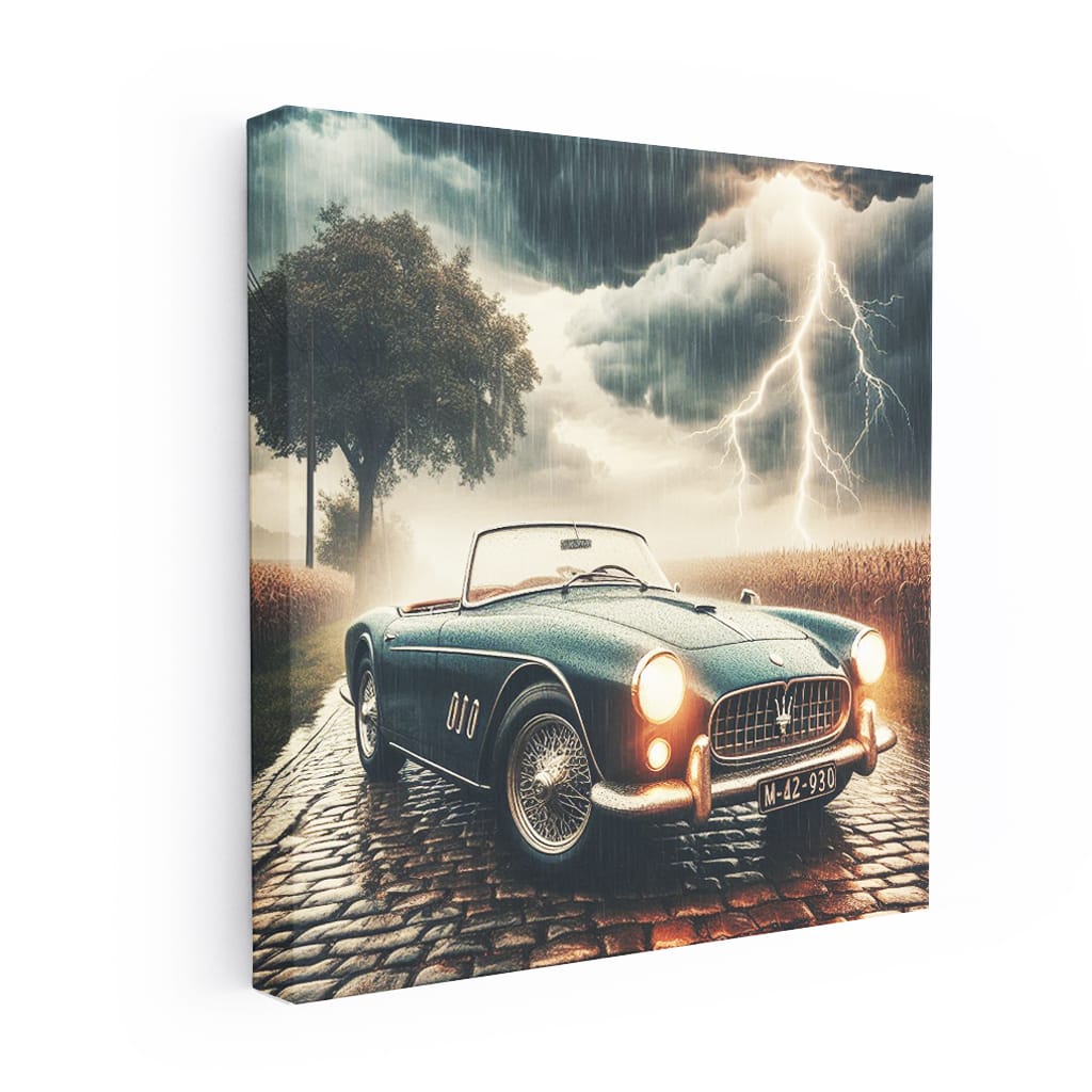 Vintage Maserati in Thunderstorm - Timeless Elegance
