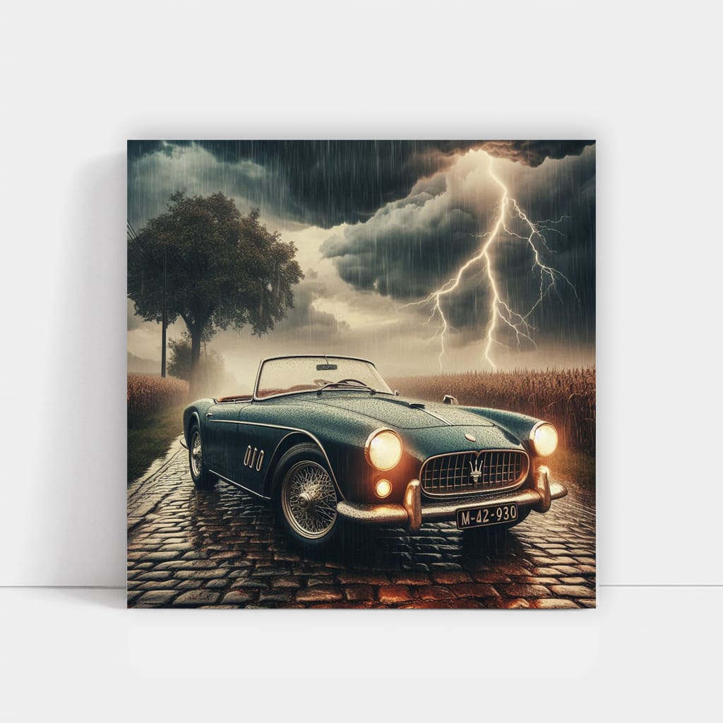 Vintage Maserati in Thunderstorm - Timeless Elegance