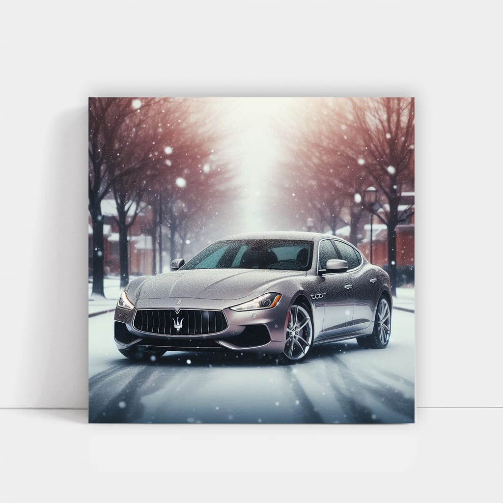 Maserati Quattroporte in Snowfall - Elegance Meets Power