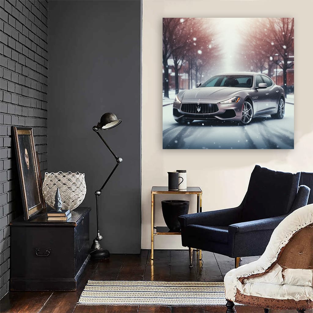 Maserati Quattroporte in Snowfall - Elegance Meets Power