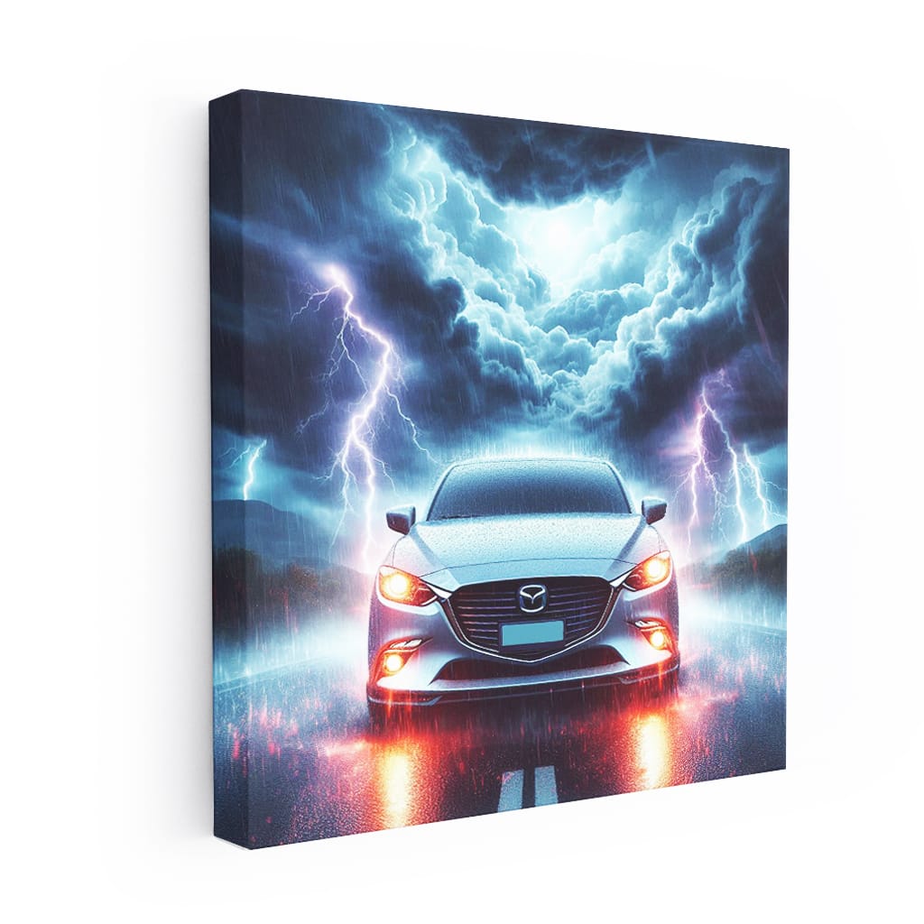 Mazda 3 in Thunderstorm - Dynamic Elegance Unleashed