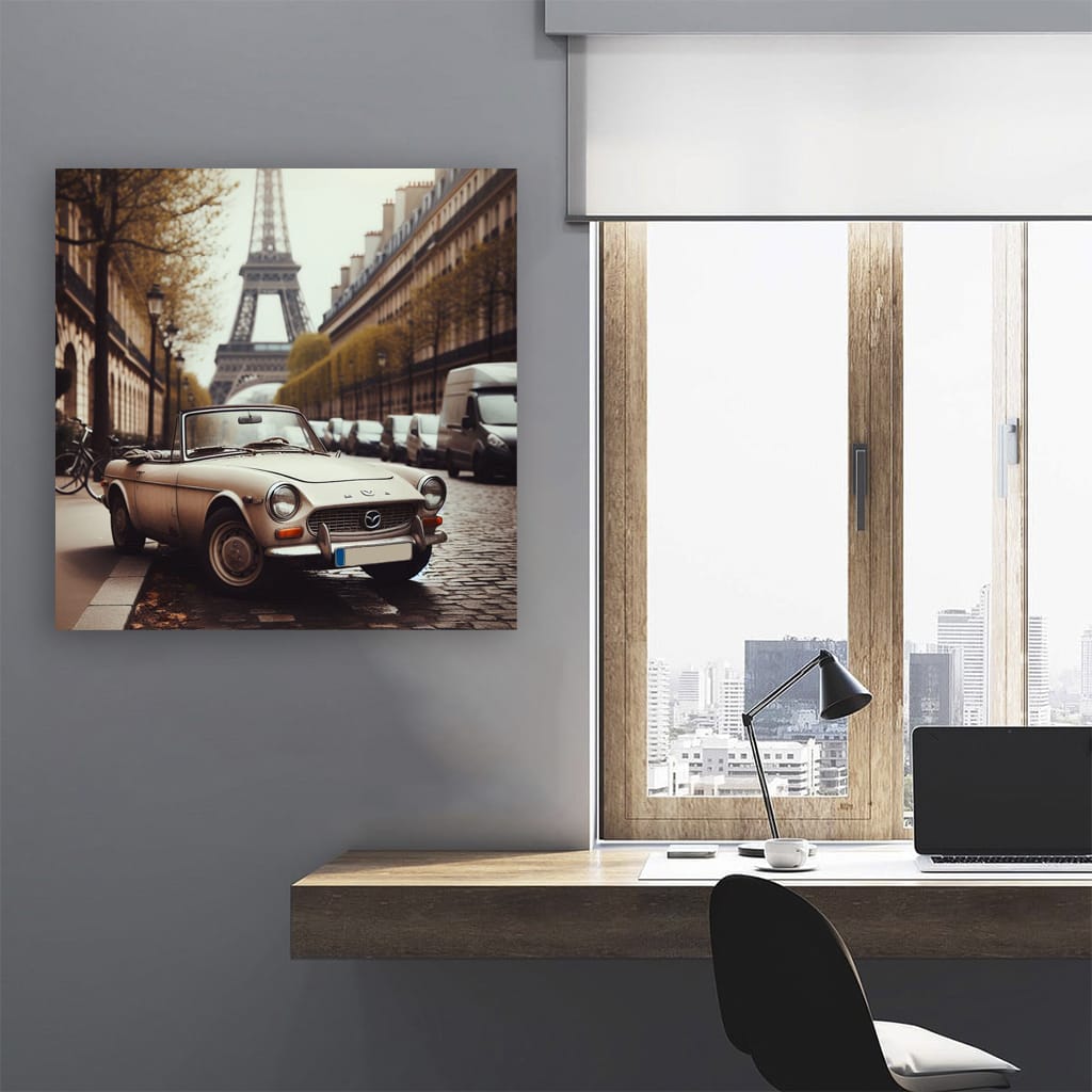 Vintage Mazda in Paris - Timeless Retro Elegance