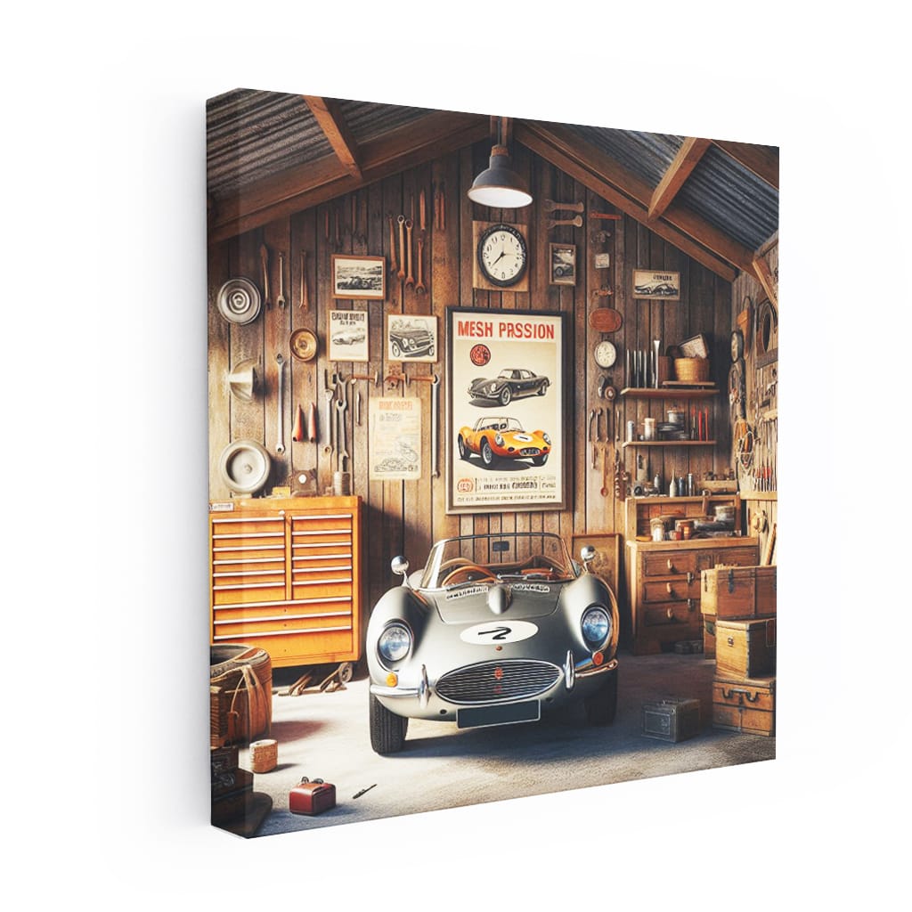 Vintage McLaren in Classic Retro Garage - Timeless Elegance