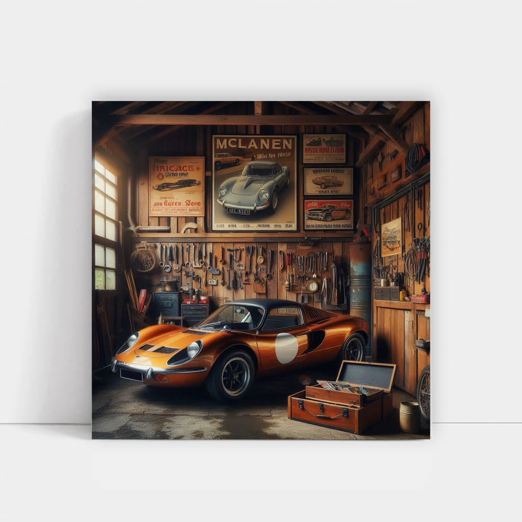 Vintage McLaren in Retro Garage - Timeless Elegance