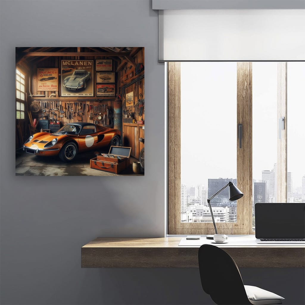 Vintage McLaren in Retro Garage - Timeless Elegance