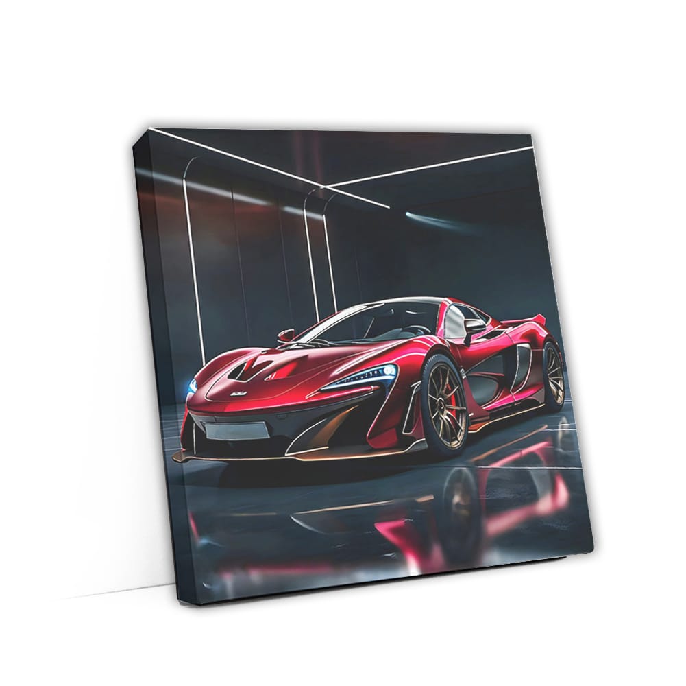 Burgundy McLaren in Urban Setting - Speed Meets Elegance