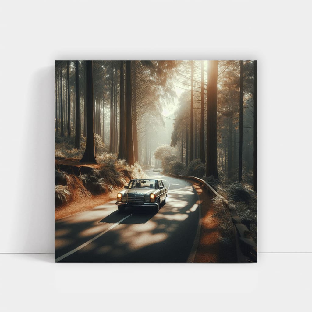 Vintage Mercedes-Benz A-Class on Scenic Road - Classic Elegance