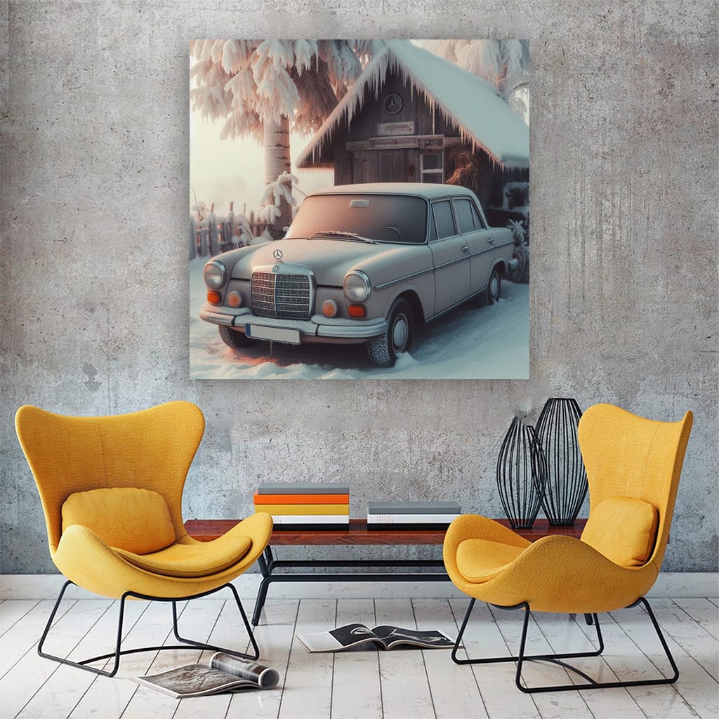 Vintage Mercedes B-Class in Winter Haze - Timeless Elegance