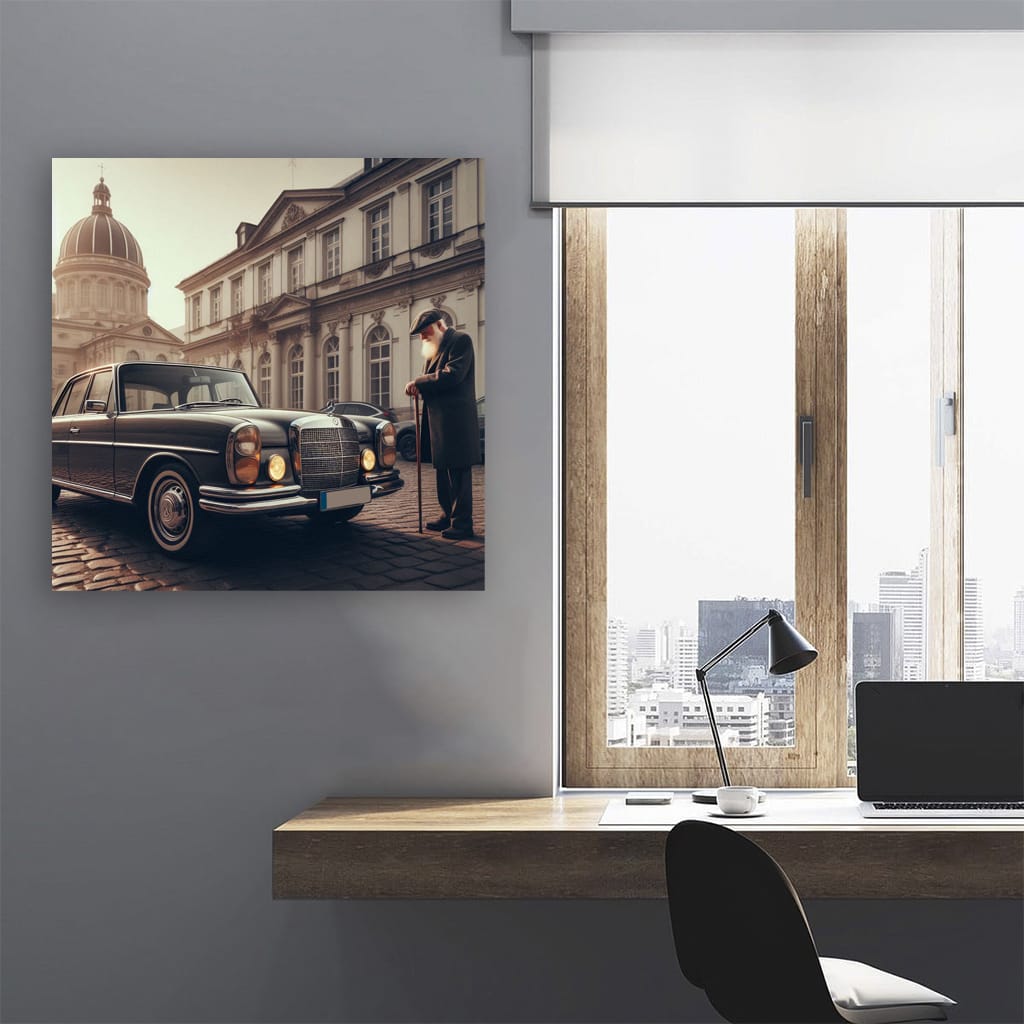 Vintage Mercedes-Benz E-Class Foggy Drive - Timeless Elegance