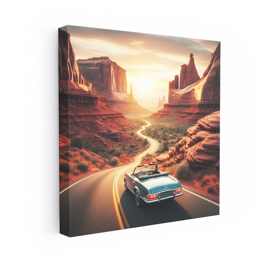 Vintage Mercedes-Benz in Canyon - Classic Elegance