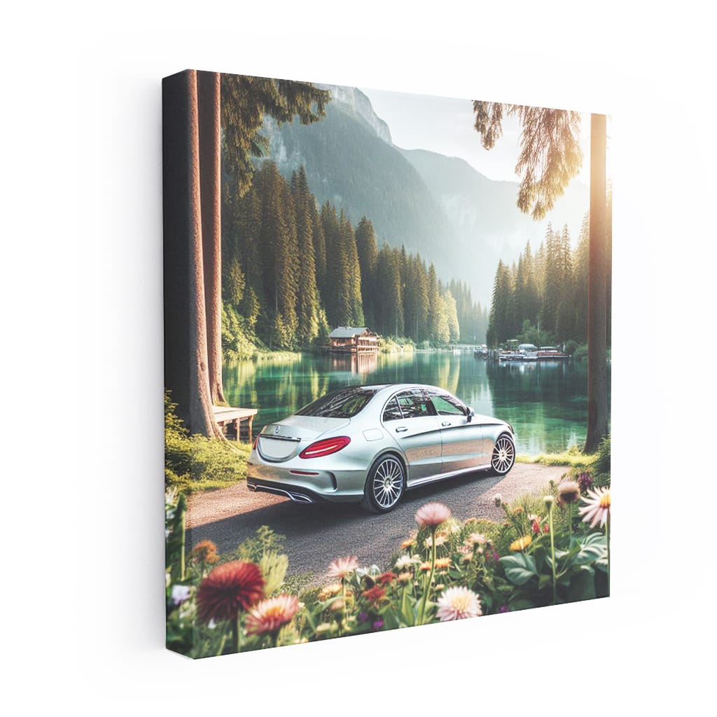 Mercedes C-Class by Lake - Elegance in Motion