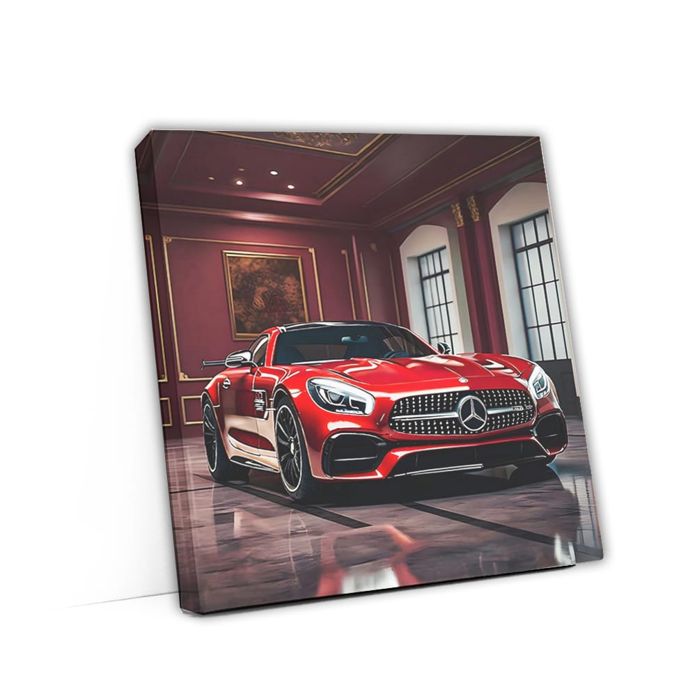 Burgundy Mercedes AMG GT in Garage - Bold and Luxurious
