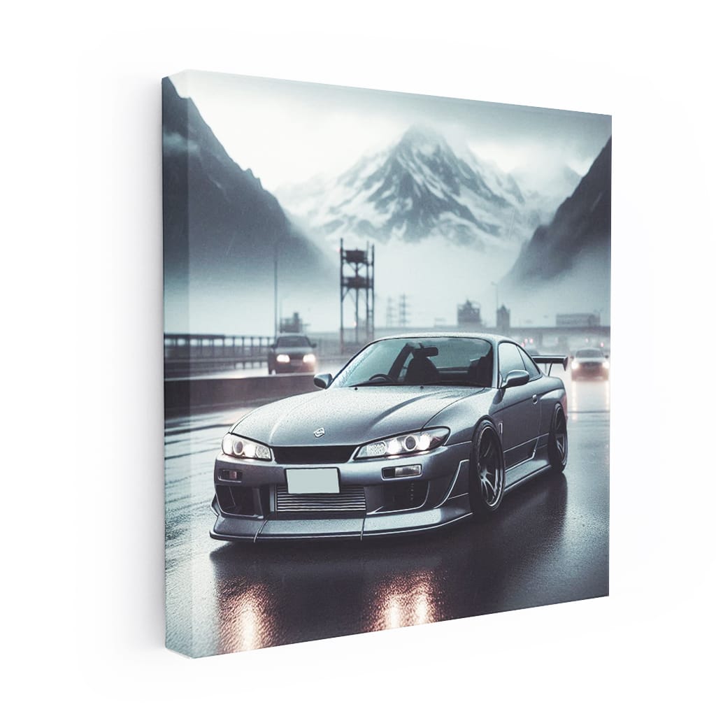 Nissan Silvia S15 in Overcast Weather - Sleek and Sporty