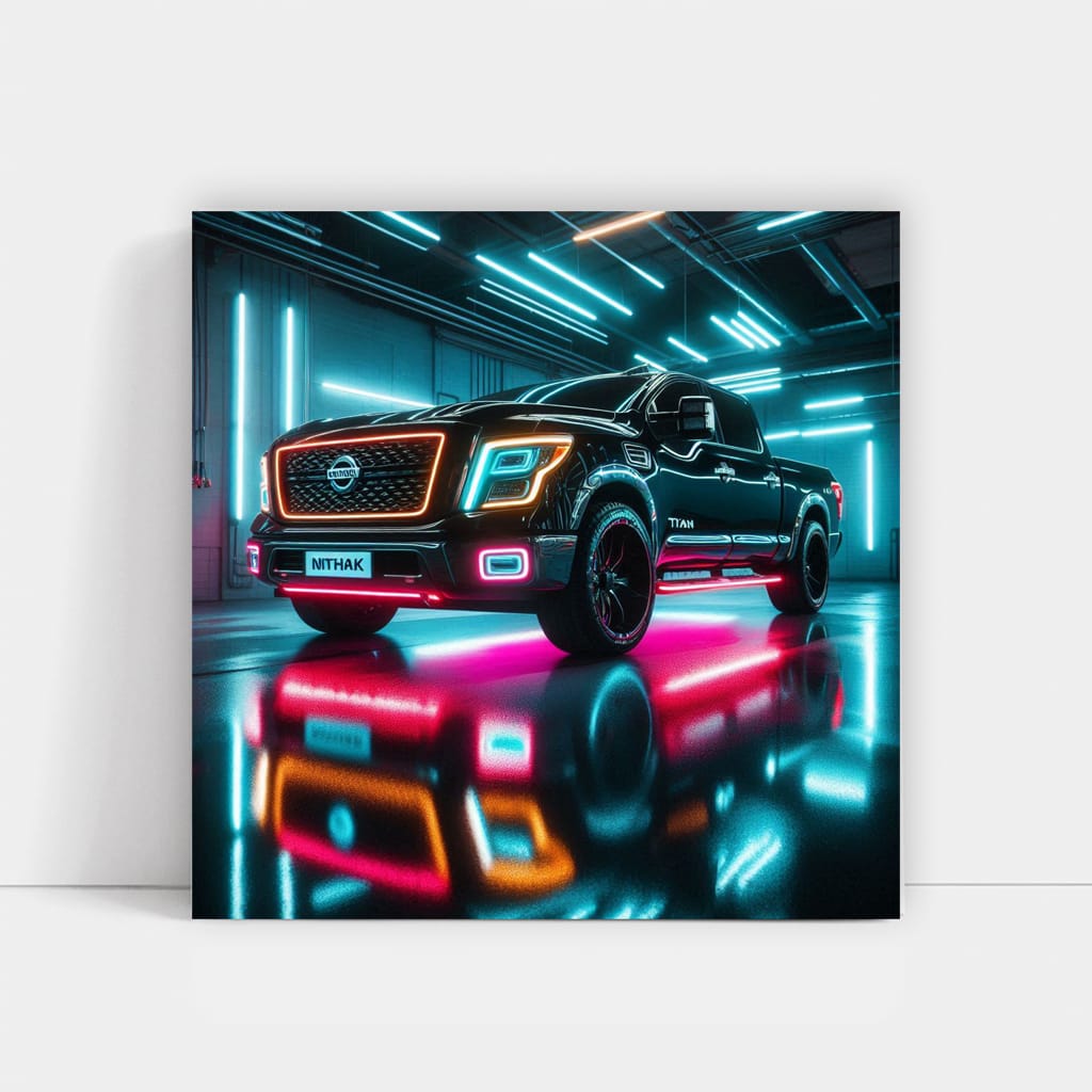Nissan Titan Neon - Bold and Bright Adventure Truck