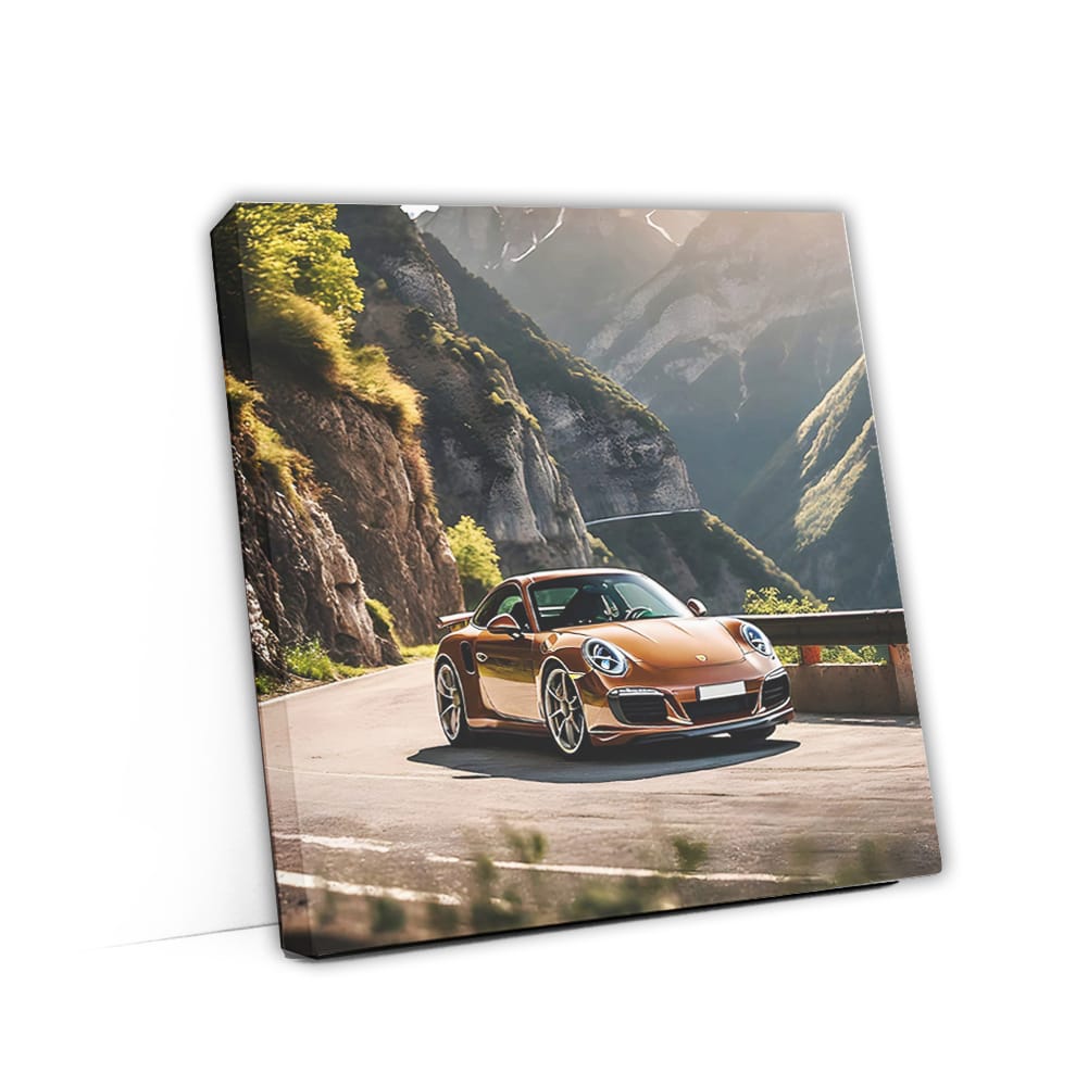 Brown Porsche 911 in Mountain - Adventure Awaits!