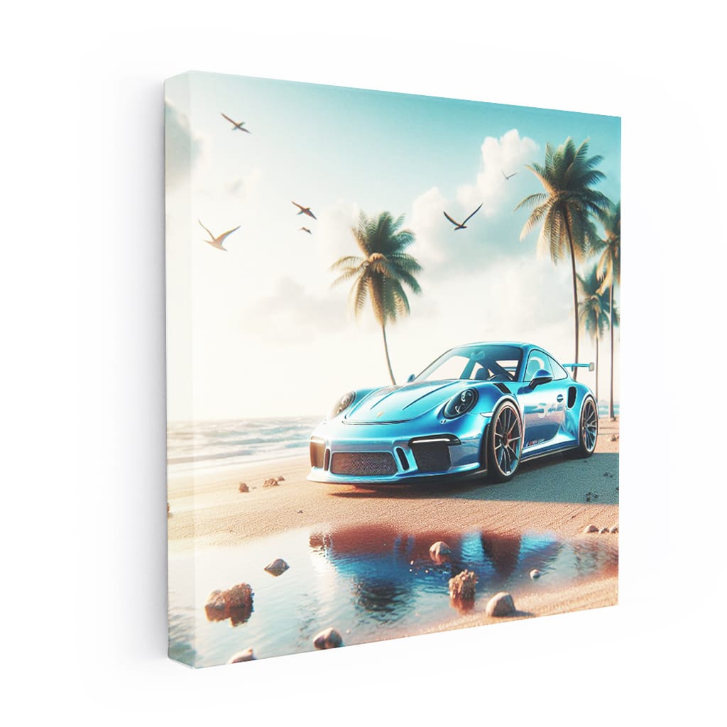 Porsche 911 GT3 Roaring on Beach - Speed Meets Elegance