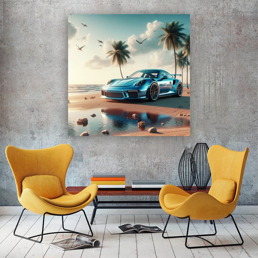 Porsche 911 GT3 Roaring on Beach - Speed Meets Elegance