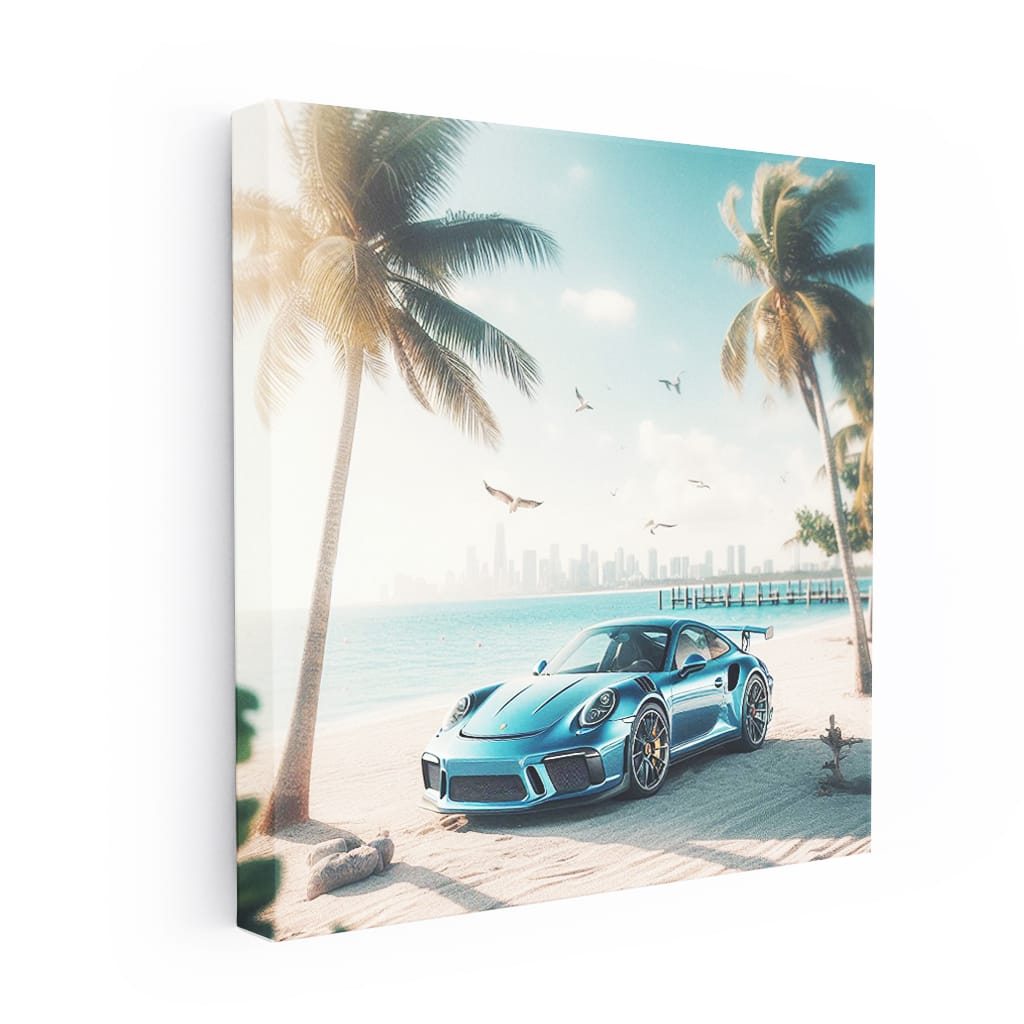 Porsche 911 GT3 on Scenic Beach - High-Performance Luxury