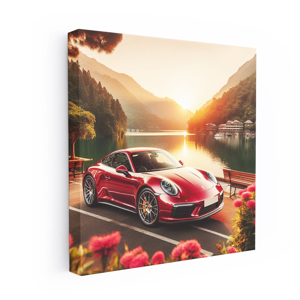Porsche 911 at Lake - Icon of Speed and Elegance