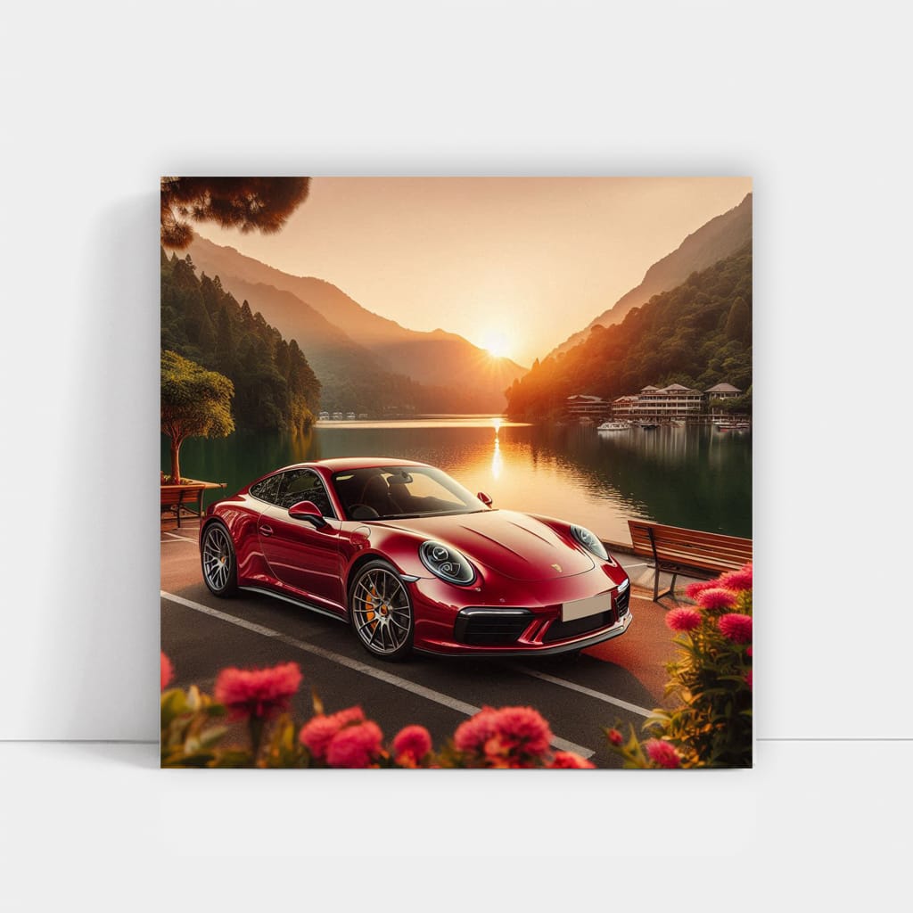 Porsche 911 at Lake - Icon of Speed and Elegance