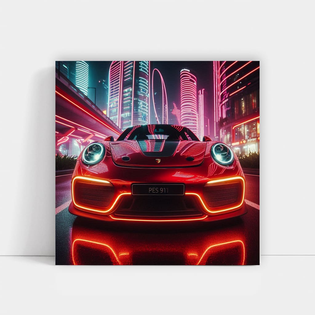 Porsche 911 Neon - Iconic Sports Car in Bold Colors