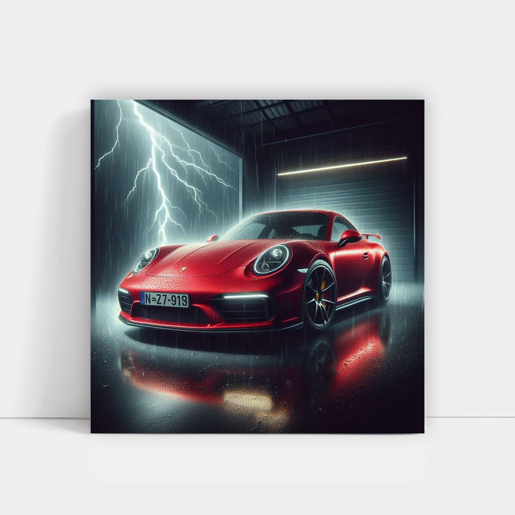 Porsche 911 in Thunderstorm: Unleash Power of Precision